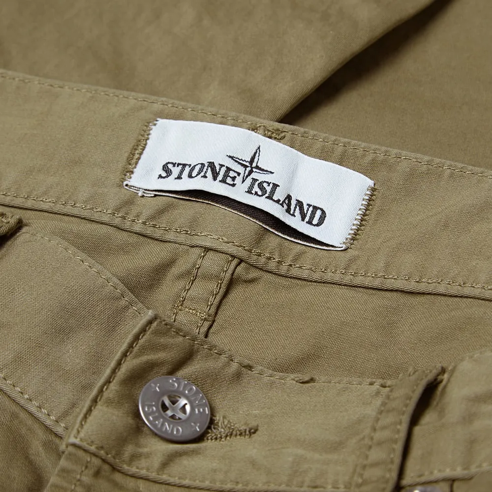 Stone Island Cotton Sateen Regular Tapered ChinoOlive