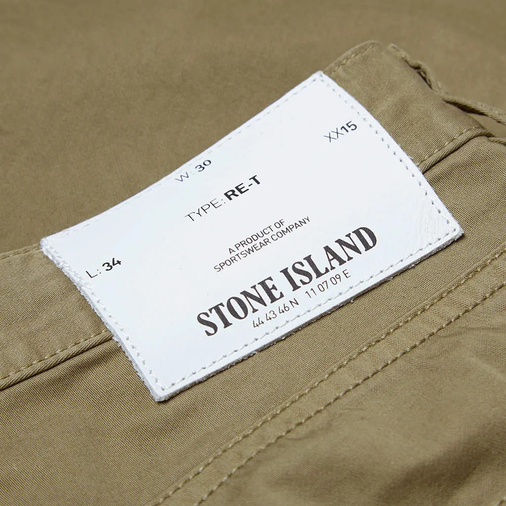 Stone Island Cotton Sateen Regular Tapered ChinoOlive