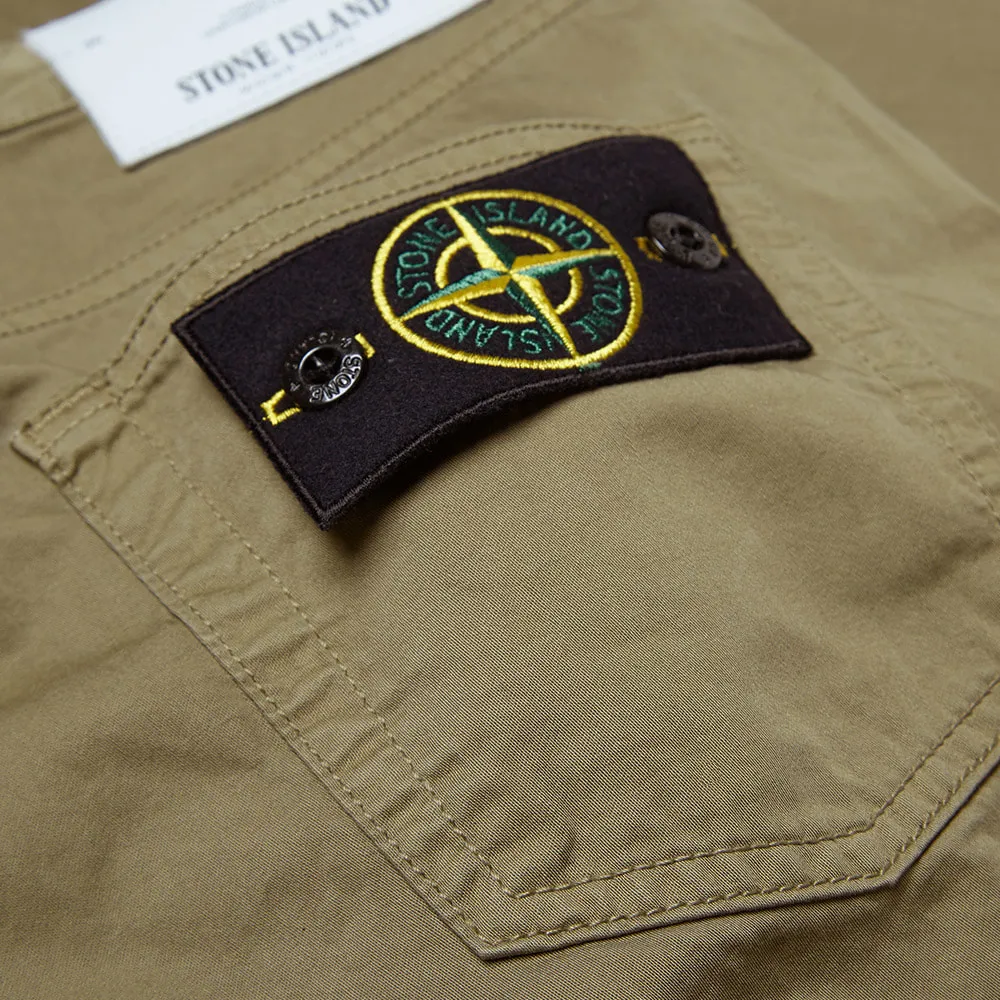 Stone Island Cotton Sateen Regular Tapered ChinoOlive