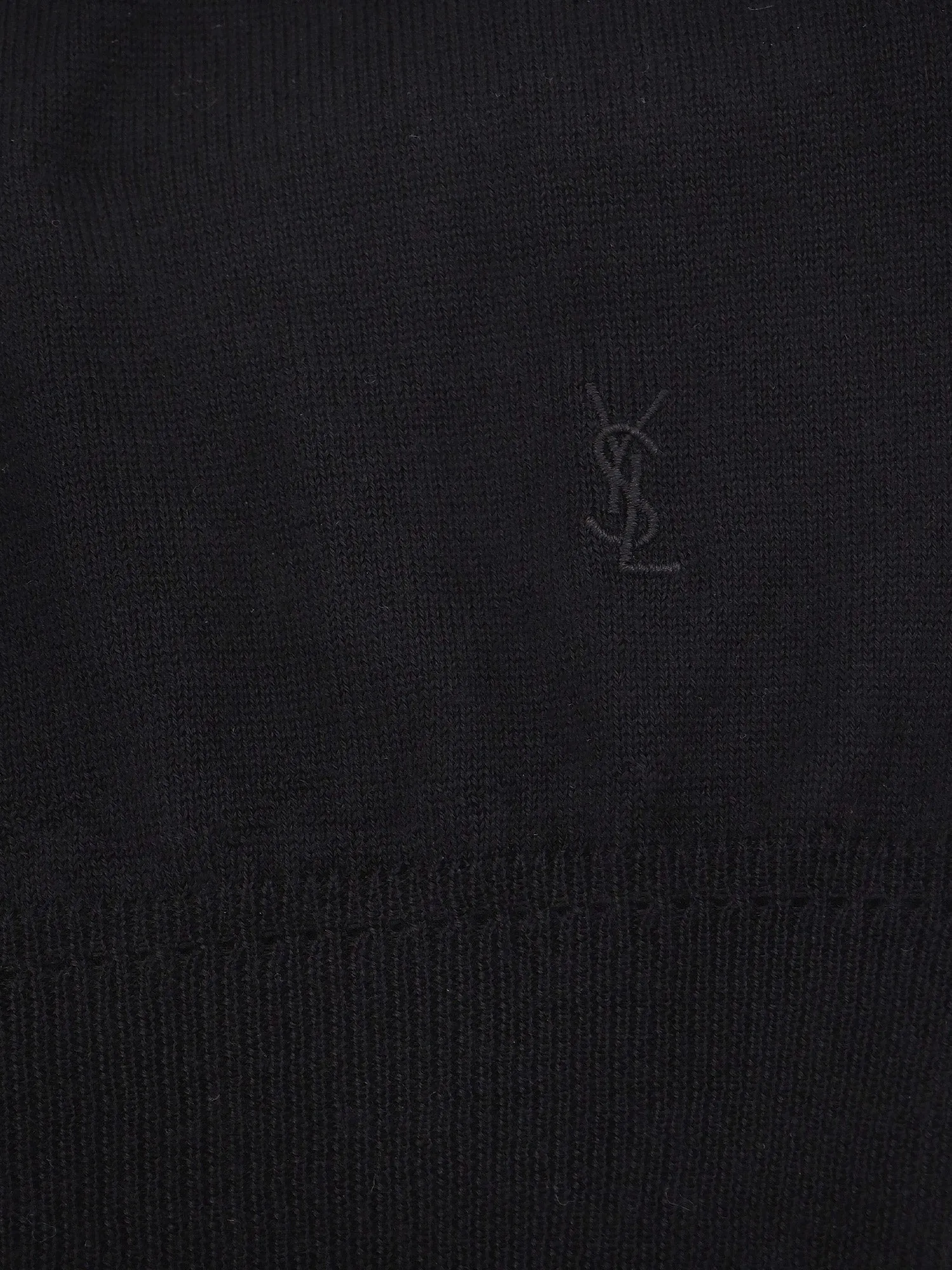 Sustainable wool sweater with embroidered monogram