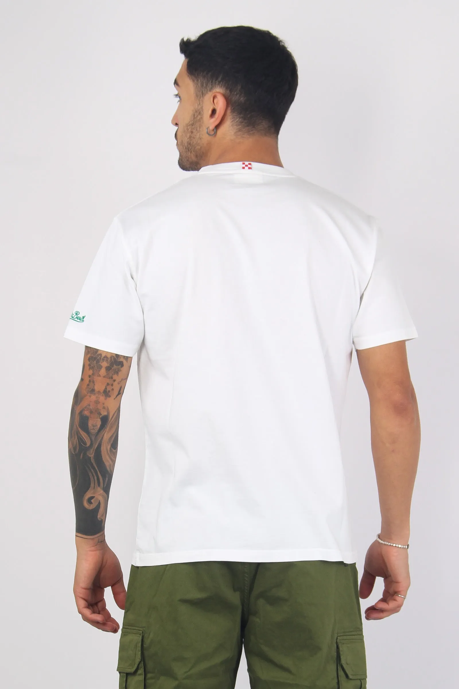 T-shirt Watch Green Bianco