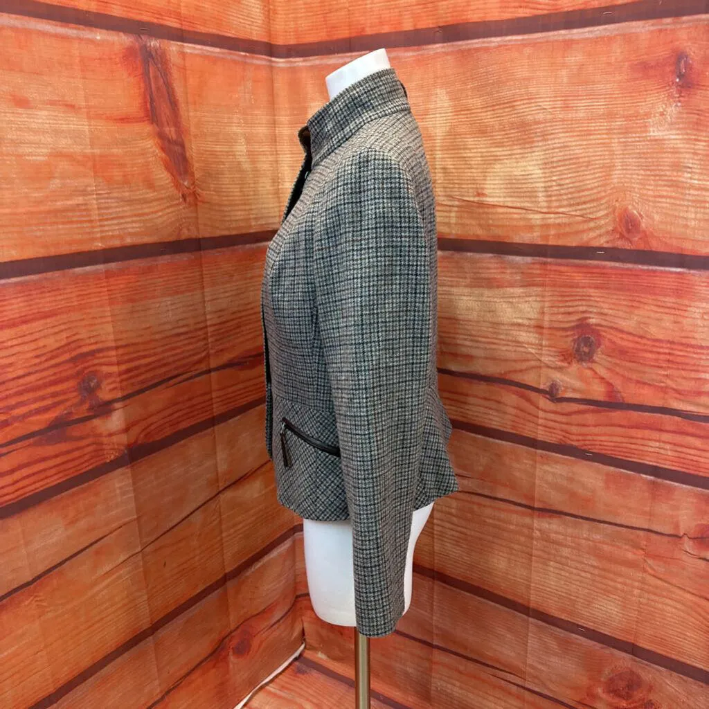 TALBOTS WOOL TWEED ZIP JACKET SIZE 12 TCC