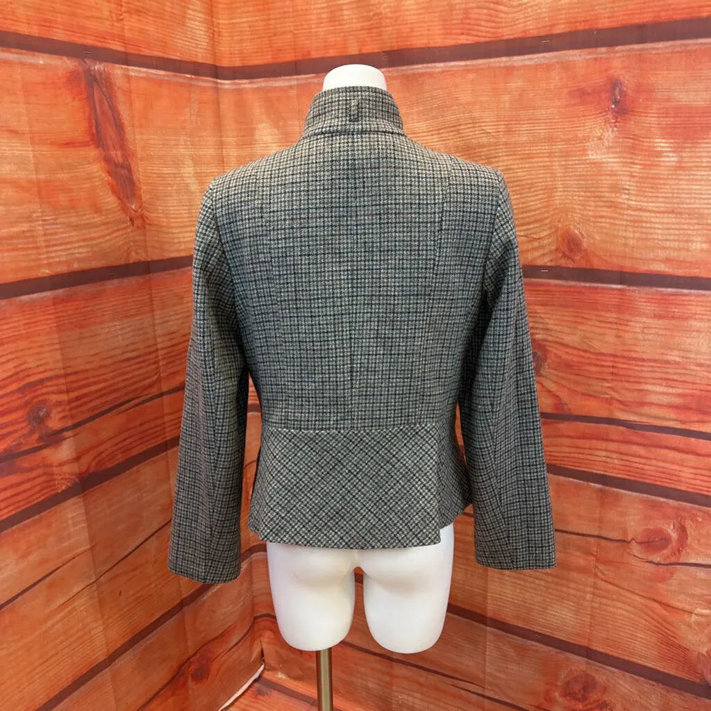 TALBOTS WOOL TWEED ZIP JACKET SIZE 12 TCC