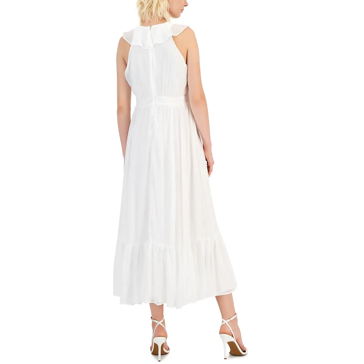 Taylor Womens Chiffon Mid-Calf Midi Dress