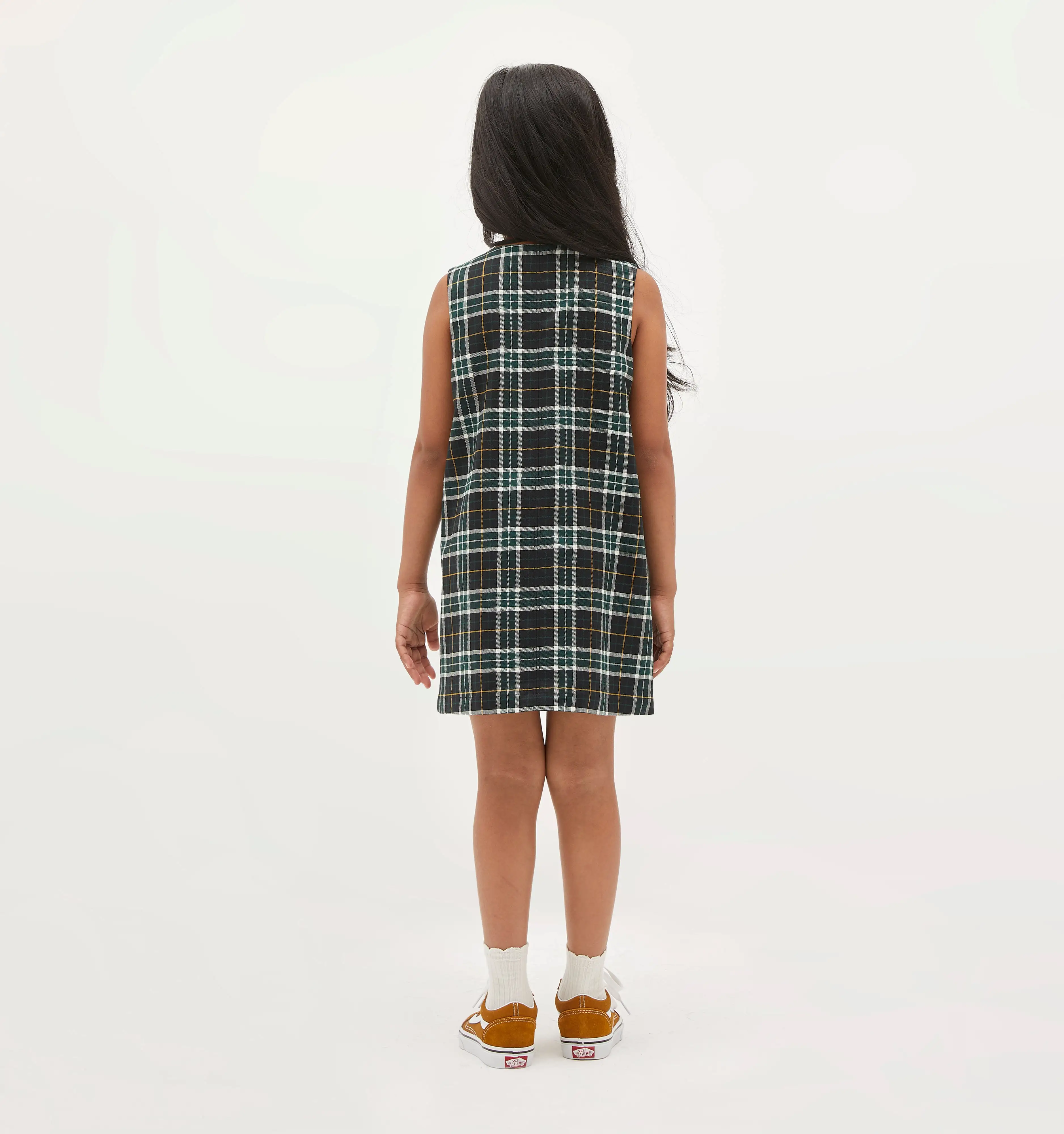 The Tiny Harris Dress - Green Wallace Plaid