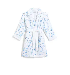 The Tiny Hotel Robe - Blue Botanical