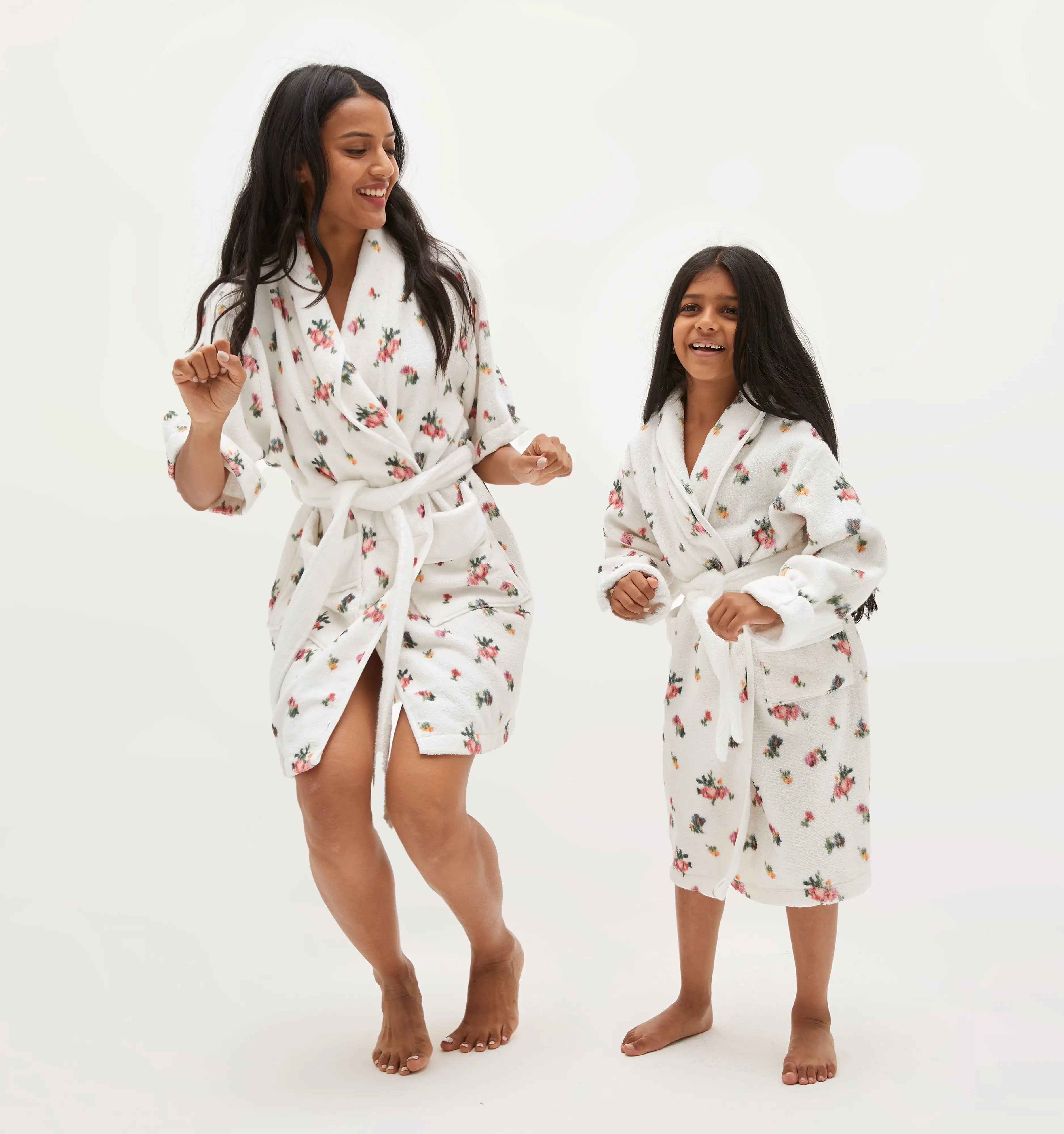 The Tiny Hotel Robe - Ivory Ikat Floral