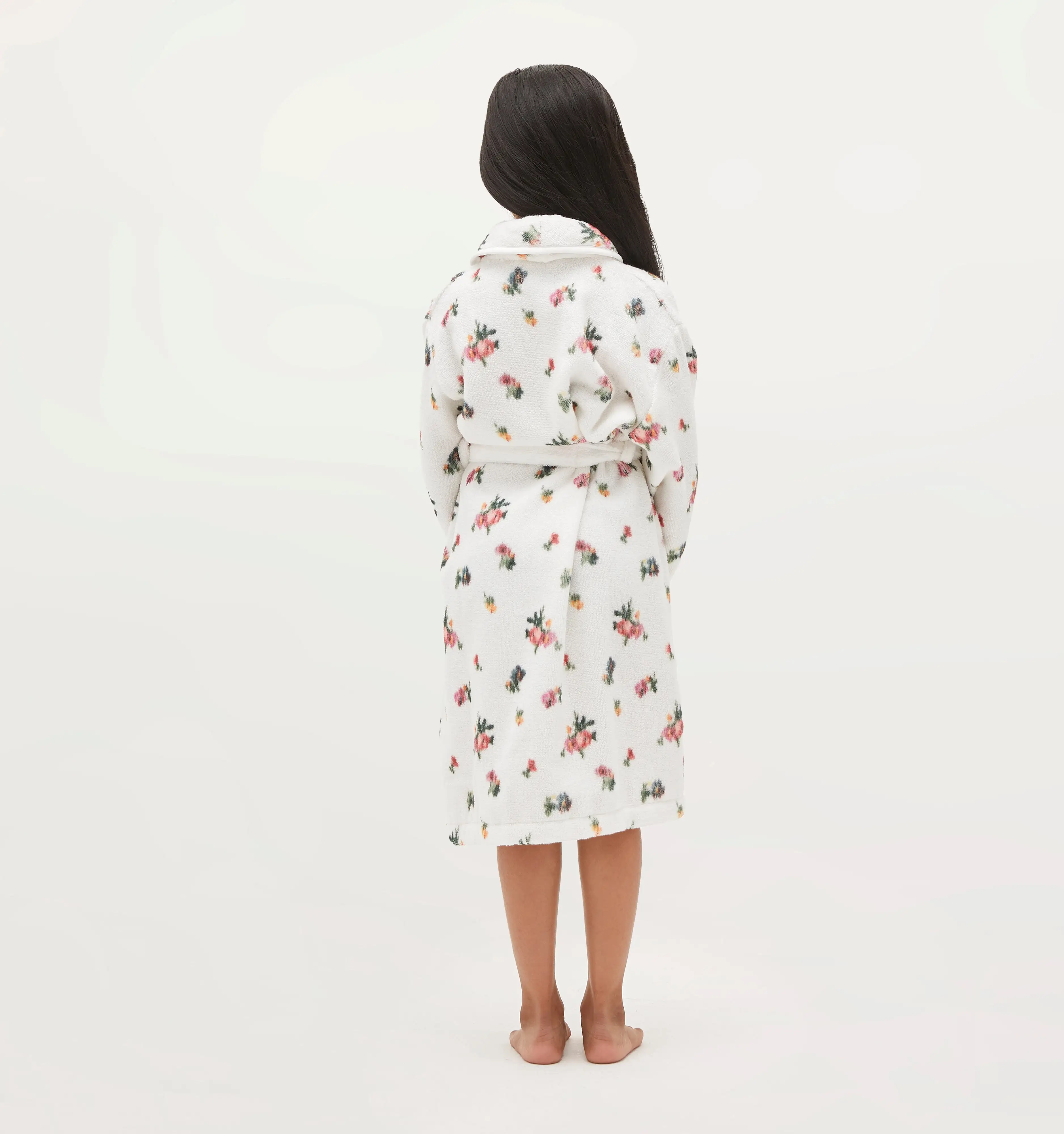 The Tiny Hotel Robe - Ivory Ikat Floral