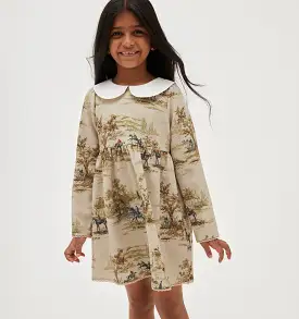 The Tiny Lottie Dress - Equestrian Toile