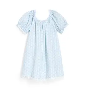 The Tiny Sienna Dress - Powder Blue Baroque Shell Linen