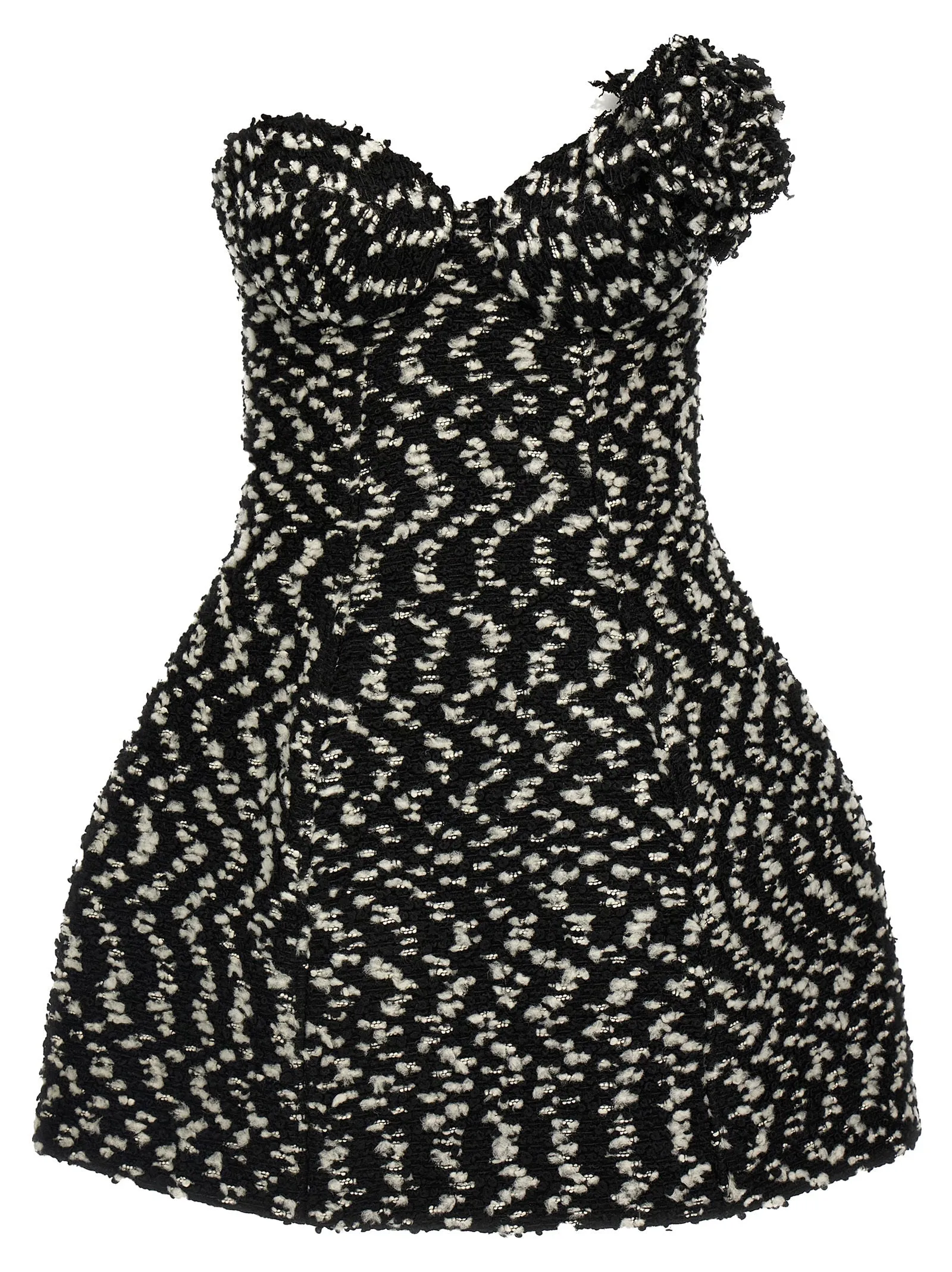 Tweed Dress Dresses White/Black