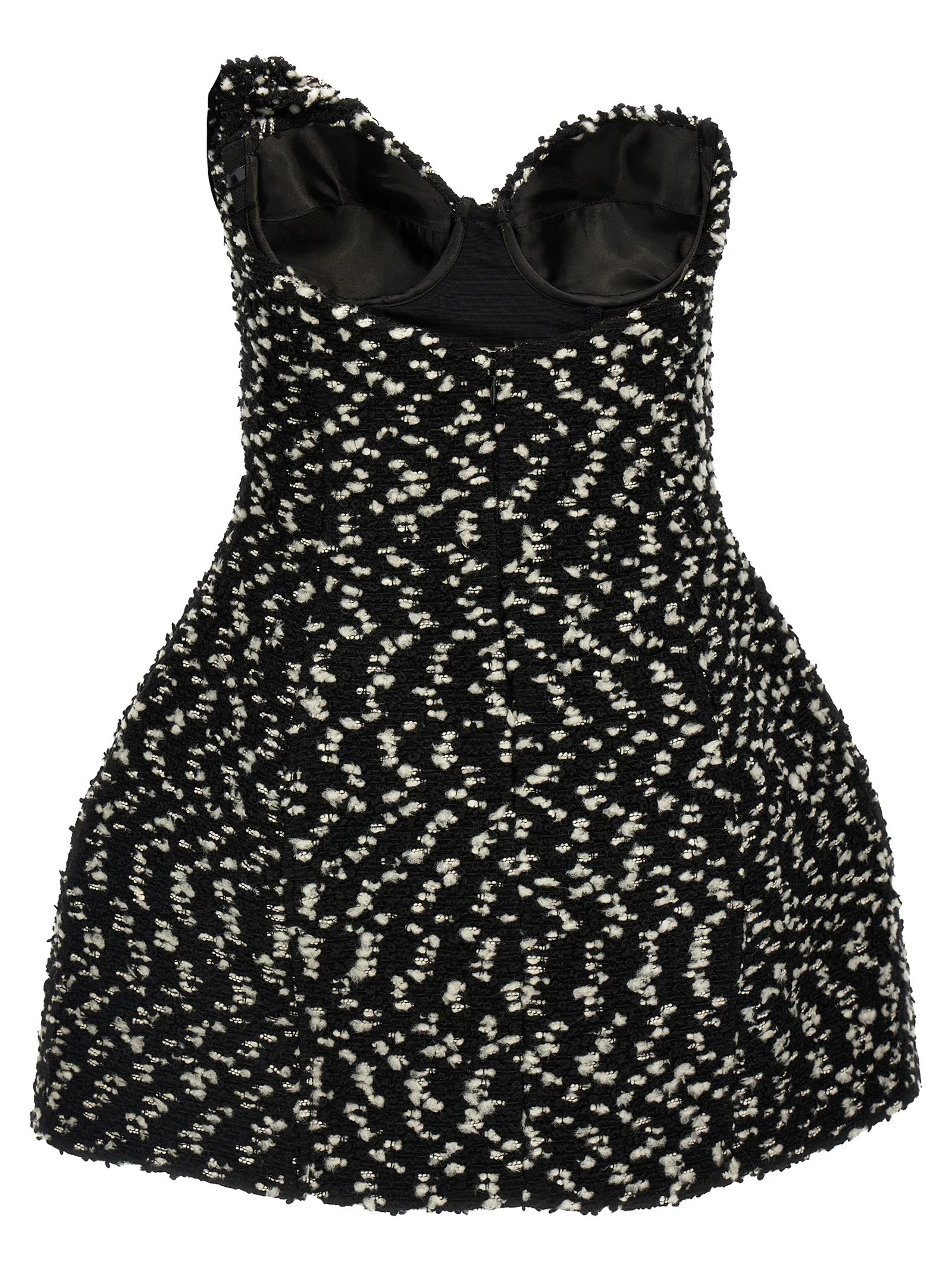 Tweed Dress Dresses White/Black