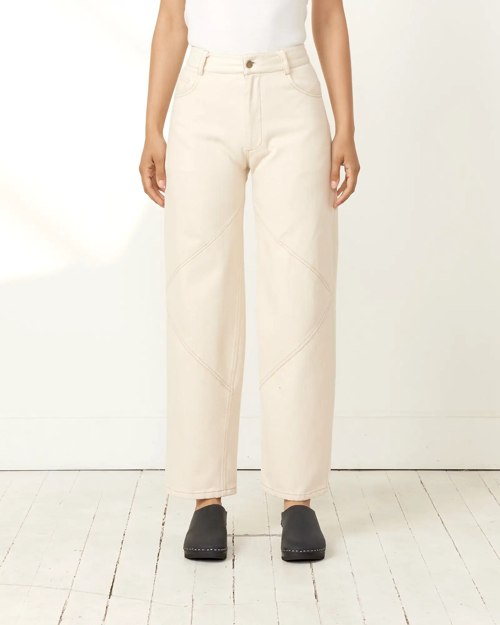 Unbleached Denim Pant in Ecru