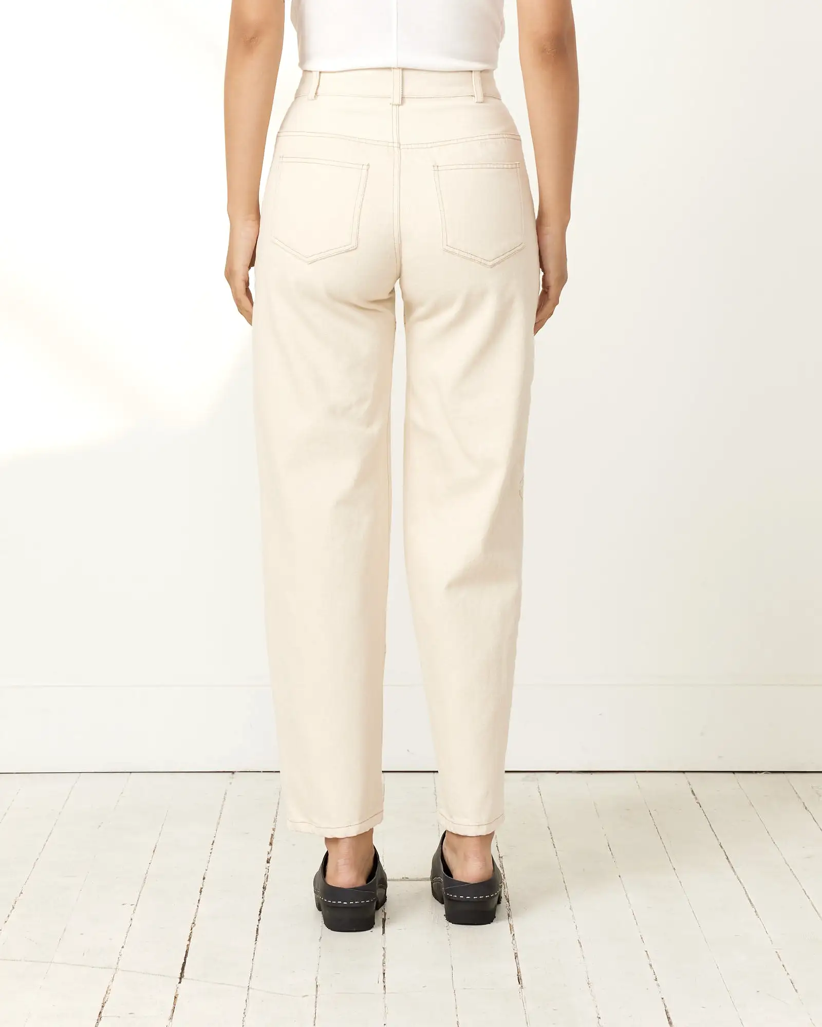 Unbleached Denim Pant in Ecru