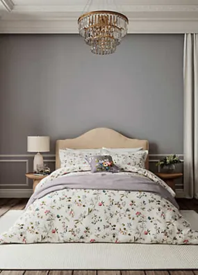 V & A Kilburn Floral 100% BCI Cotton Sateen 200 Thread Count Cover Set | Kaleidoscope