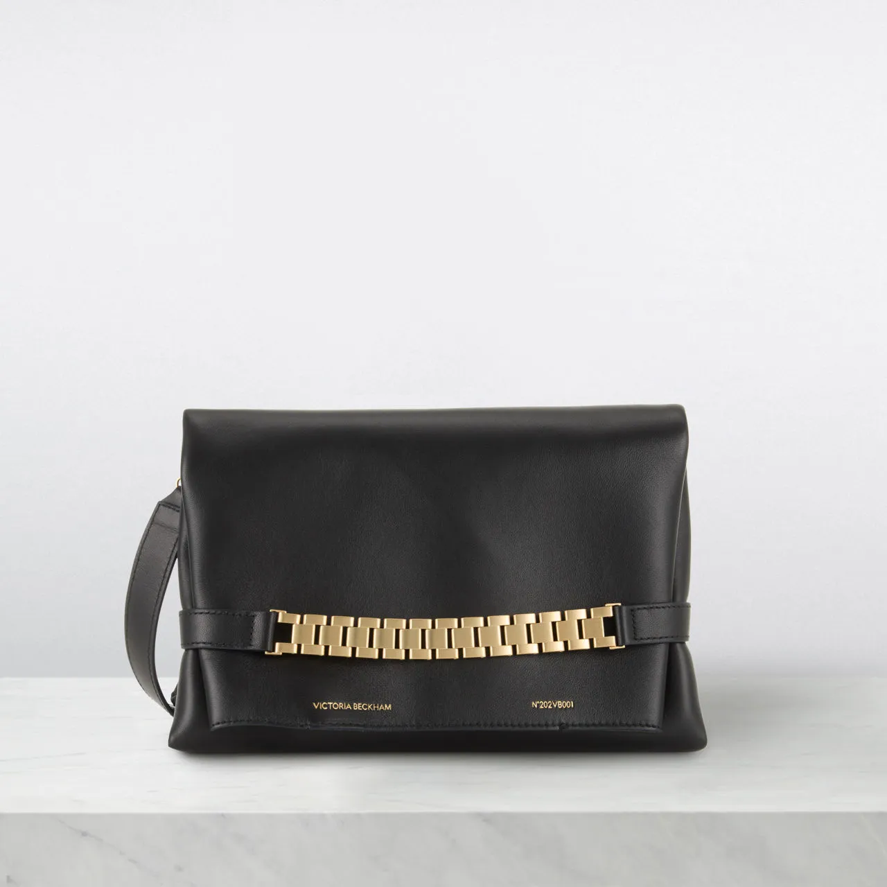 VICTORIA BECKHAM Chain-Detail Strapped Pouch - Black