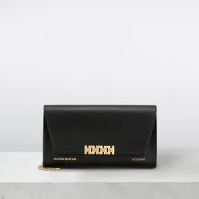 VICTORIA BECKHAM Chain-Detail Wallet Clutch - Black