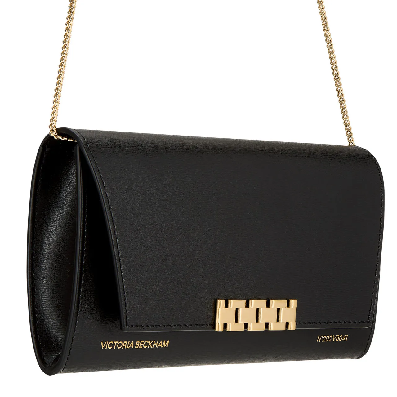 VICTORIA BECKHAM Chain-Detail Wallet Clutch - Black