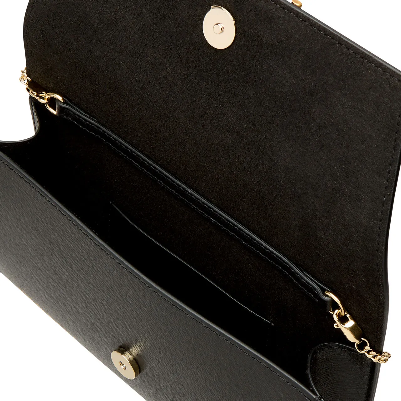 VICTORIA BECKHAM Chain-Detail Wallet Clutch - Black