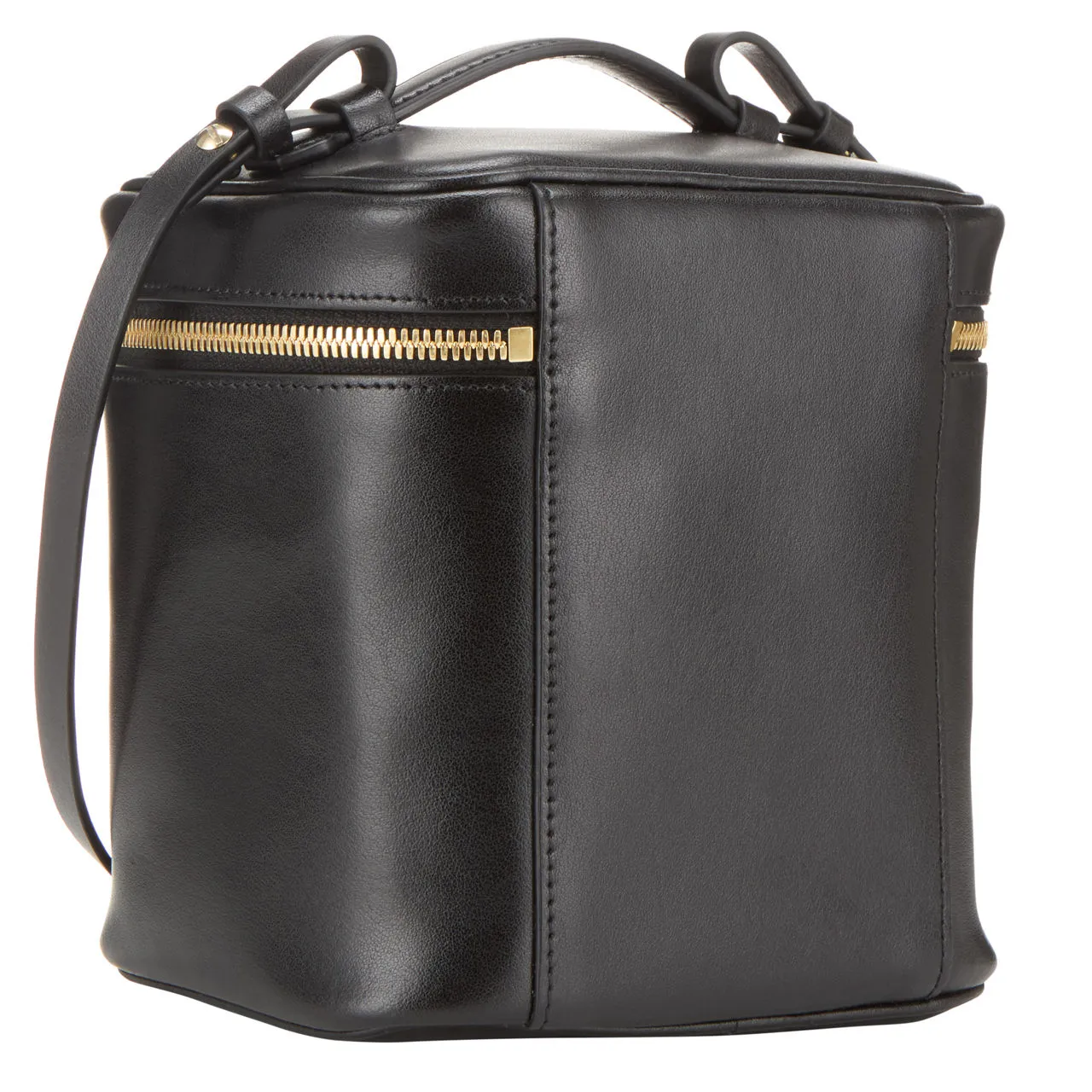 VICTORIA BECKHAM Top Handle Vanity Cube Bag - Black