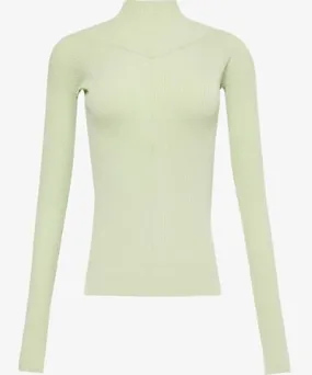 VICTORIA BECKHAM Womens Jade Ribbed high-neck cotton-blend stretch-knit jumper