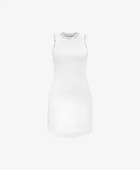 White Erib Tank Dress