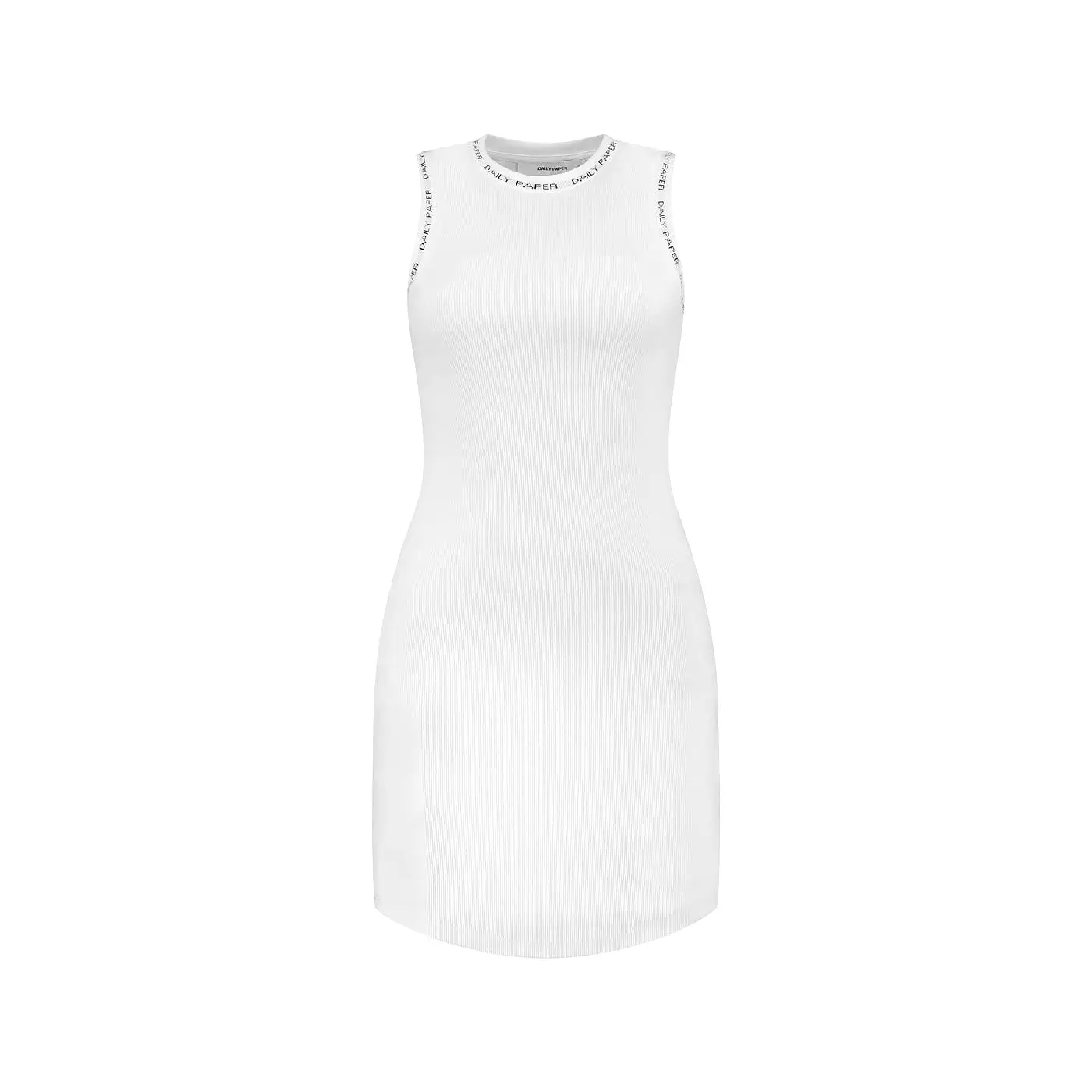 White Erib Tank Dress