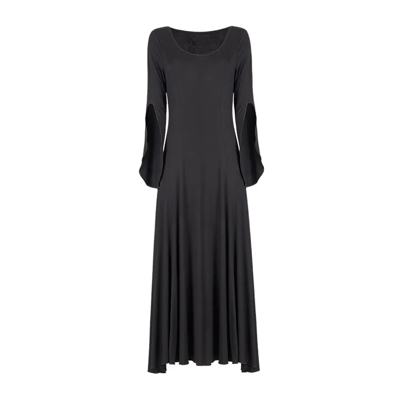 Women's Gothic Long Sleeved Black Little Dress