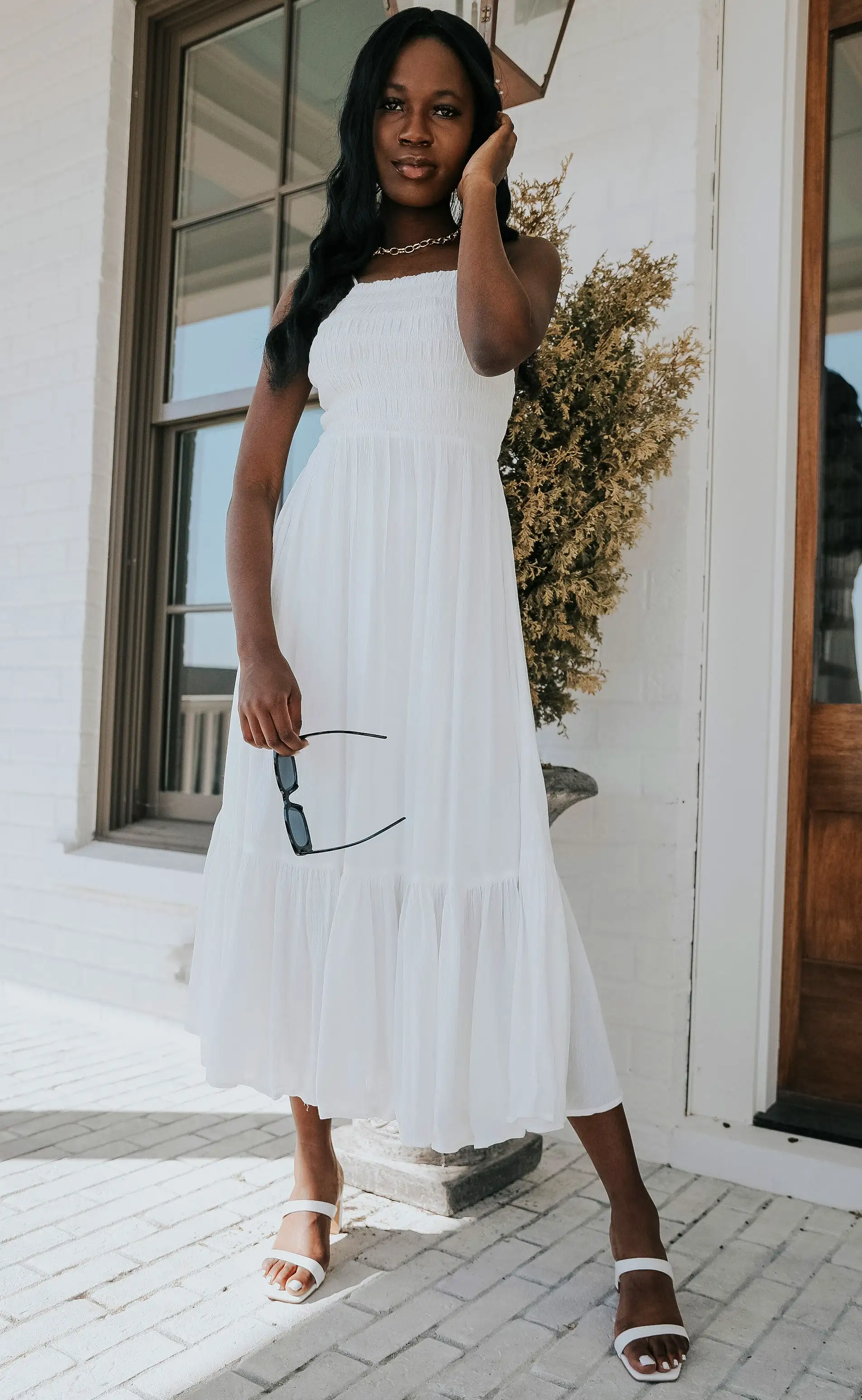 z supply: jazmin maxi dress - white